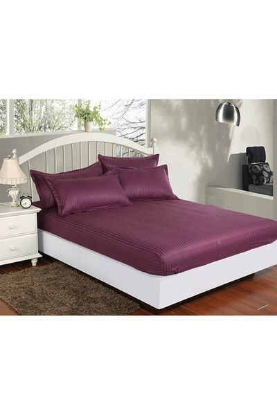 Pucioasa Damask bed cover set + 2 pillowcases, mattress 160x200cm, purple, HDAM12