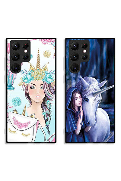 Covernex حافظتان لهاتف سامسونج جالاكسي S22 ألترا 5G مع أغطية حماية رموش على ا...
