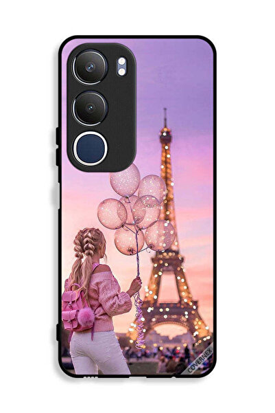 Covernex غطاء حماية لهاتف Vivo Y19s 4G بطبعة فتاة تحمل بالونات