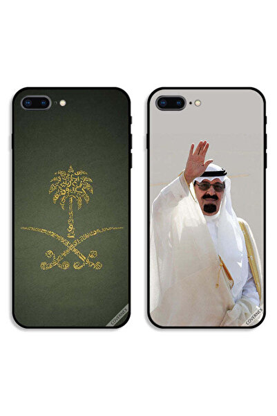 Covernex حافظتان لهاتف آيفون 7 بلس من آبل، غطاءان واقيان، شعار المملكة العربي...
