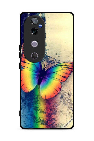 Covernex Vivo V40 5G Protective Case Cover Vintage Rainbow Butterfly