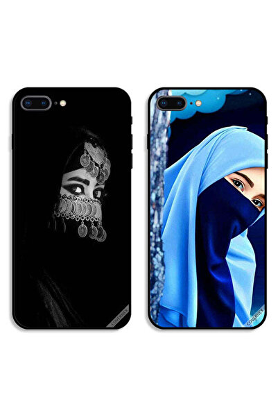 Covernex حافظتان واقيتان لهاتف آيفون 7 بلس من آبل، عيون جميلة، فتاة محجبة