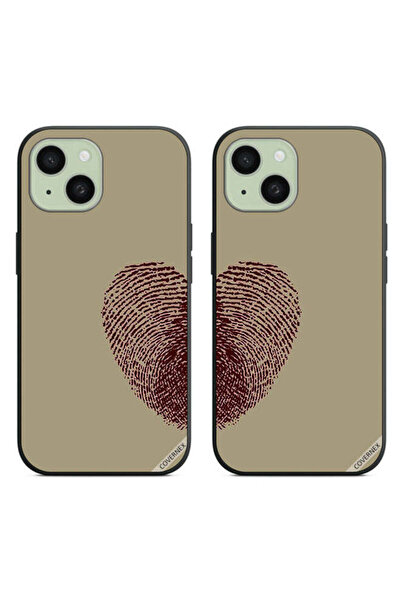 Covernex حافظتان واقيتان لهاتف Apple iPhone 15، أغطية خلفية بطبعة إبهام وقلب ...