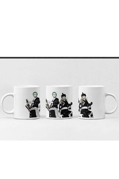 Story of candle Ceramic Mug with 'One Piece Anime' Design in White