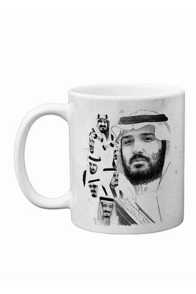 Story of candle Ceramic Mug with 'Damat Ezzak Ya Watan' Design in White