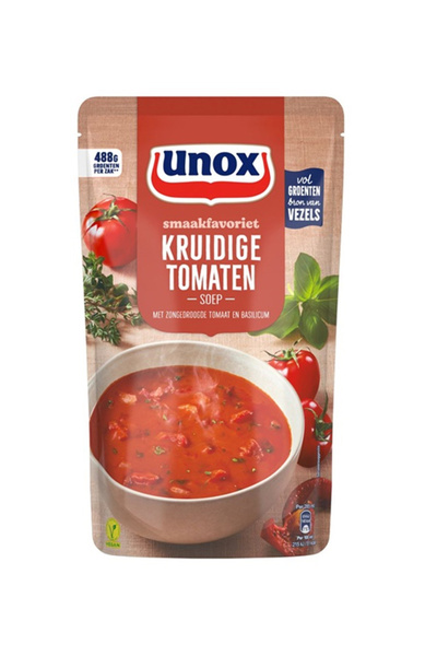 Unox Supa usor picanta de rosii cu busuioc si ulei de masline 570 ml