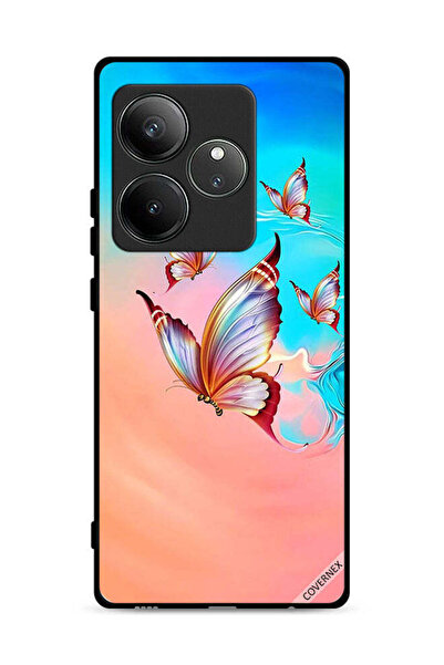 Covernex غطاء حماية لهاتف Realme GT Neo6 5G بطبعة فراشات تحلق فوق لون الطلاء