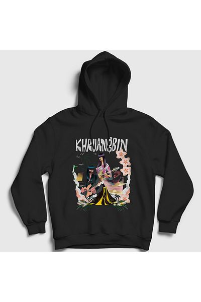 Presmono Unisex Μαύρη αφίσα Laura Lee Khruangbin Φούτερ με κουκούλα 556801tt