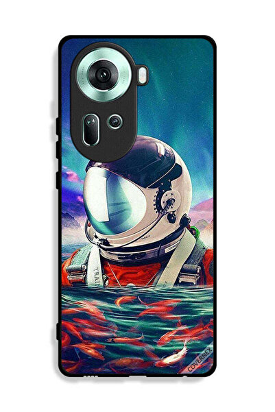 Covernex غطاء حماية لهاتف Oppo Reno11 5G بتصميم رائد فضاء في بحر الأسماك