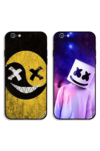 Covernex حافظتان واقيتان لهاتف Apple iPhone 6/6s برأس مارشميلو ووجه مارشميلو