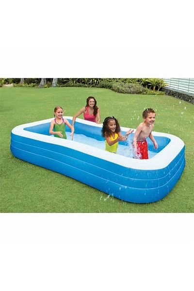 Intex Portable Lightweight Foldable Compact Strong And Durable Rectangular Inflatable Pool For Kids
