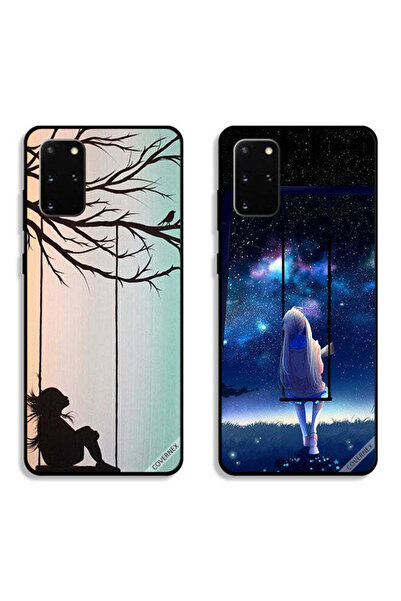 Covernex حافظتان واقيتان لهاتف سامسونج جالاكسي S20 بلس، رسم فني لفتاة صغيرة ح...