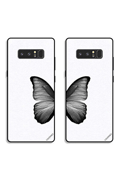 Covernex حافظتان لهاتف سامسونج جالاكسي نوت 8، أغطية حماية سوداء بتصميم فراشة،...