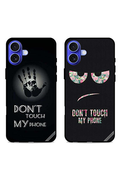 Covernex حافظتان لهاتف Apple iPhone 16، أغطية حماية، لا تلمس هاتفي، يد وزهور