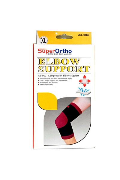 SUPERORTHO Super Ortho Elbow Support Elastic Elbow Support Medium, 23-26cm