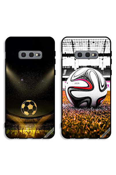 Covernex حافظتان لهاتف سامسونج جالاكسي S10e بغطاءين واقيين، أسود، بتصميم كرة ...