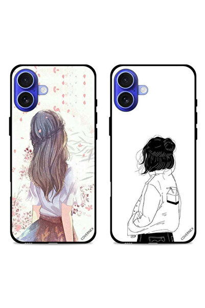 Covernex حافظتان واقيتان لهاتف Apple iPhone 16 Plus، فتاة لطيفة في تفكير عميق