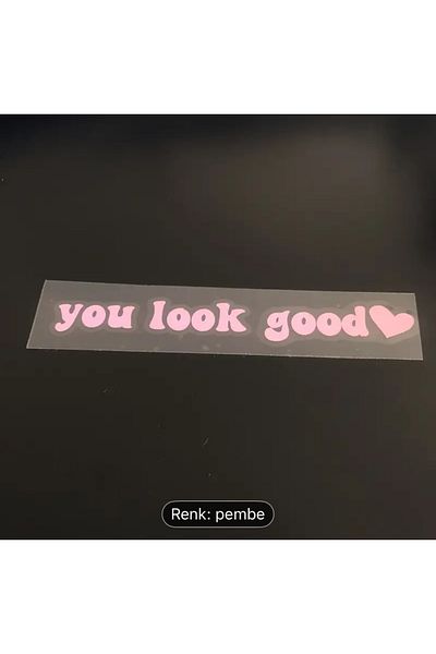 Zenan Design You Look Good Sun Visor Mirror Lettering Car-Motorcycle Windshield Label Sticker