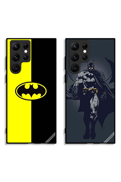 Covernex حافظتان لهاتف سامسونج جالاكسي S22 ألترا 5G مع أغطية حماية بشعار باتمان وفن باتمان