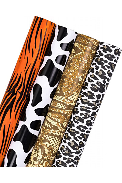 ruspepa Set de 3 role de hârtie de împachetat, multicoloră, 76 x 305 cm