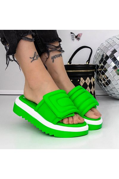 mei Women's Slippers with Low Sole 3GH22 Green |