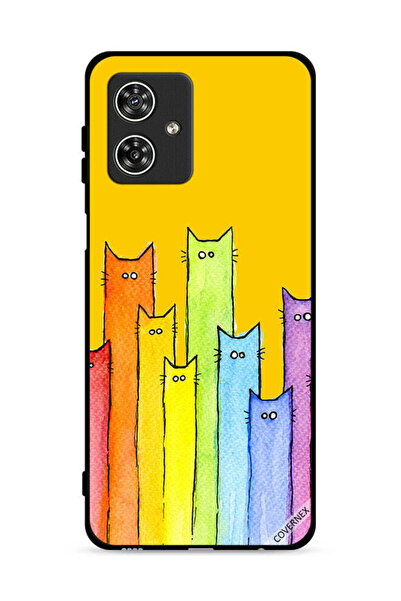 Covernex غطاء حماية لهاتف موتورولا موتو جي 54 5G برسومات قطة