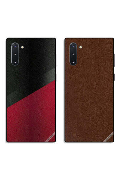 Covernex حافظتان لهاتف سامسونج جالكسي نوت 10، أغطية حماية بنقشة سوداء وحمراء ...