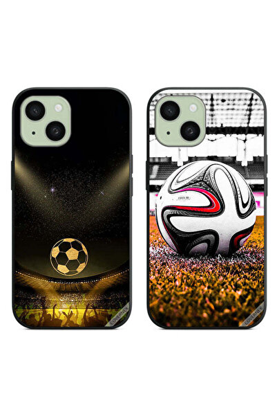 Covernex حافظتان واقيتان لهاتف Apple iPhone 15، بتصميم كرة قدم كلاسيكية باللو...
