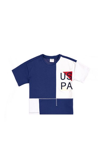U.S. Polo Assn. Boy's Light Navy Blue Crew Neck T-Shirt 50299927-Vr059
