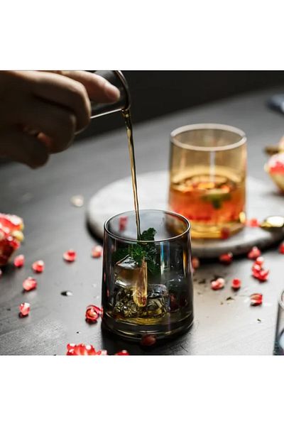 LUXXO Set 6 whiskey glasses from smoky glass, Winston, 250ml