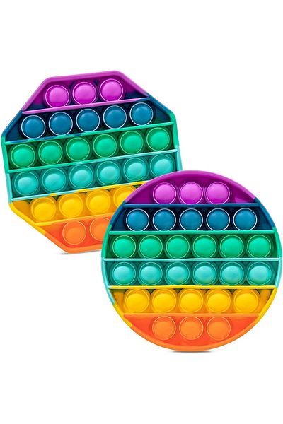 Generic Push Pop Bubble Fidget Sensory Toy - for Autism, Stress, Anxiety - Kids and Adults 2 Pack