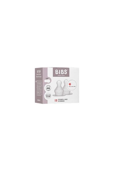 Bibs - Set of 2 baby bottle nipples, Silicone, fast flow