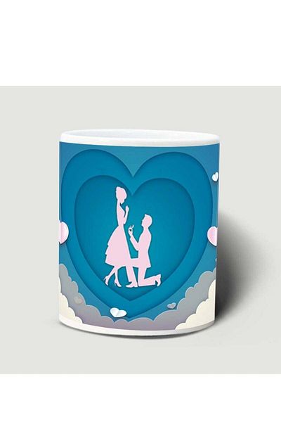 Story of candle Ceramic Mug with 'For Loved Ones' Design in White