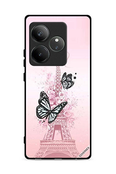Covernex غطاء حماية لهاتف Realme GT Neo6 SE 5G بنقشة فراشات على برج إيفل