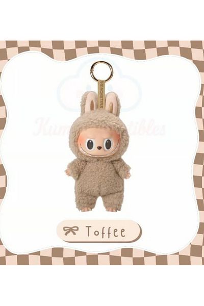 LRS STORE Original Labubu Plush Toy Figure Have a Seat Toffee Figure Light Brown Labubu 17 cm