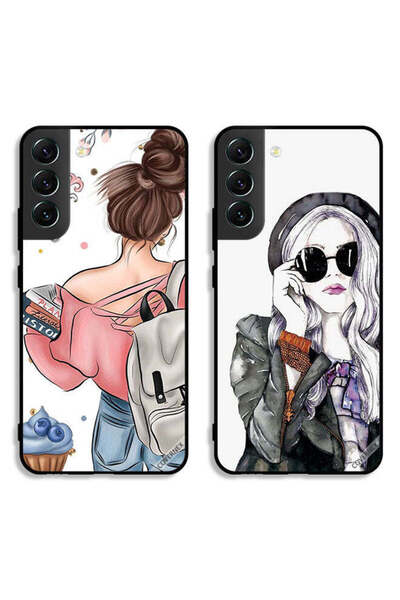 Covernex حافظتان لهاتف سامسونج جالاكسي S22 بلس 5G، أغطية واقية بتصميم فتاة أن...