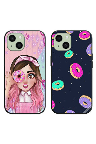 Covernex حافظتان واقيتان لهاتف Apple iPhone 15 Plus بتصميم Donuts وDonut Love...