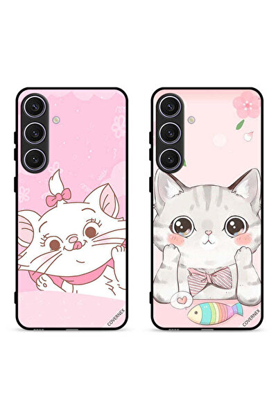 Covernex حافظتان لهاتف سامسونج جالاكسي S24 FE 5G، أغطية حماية بتصميم قطة وسمك...