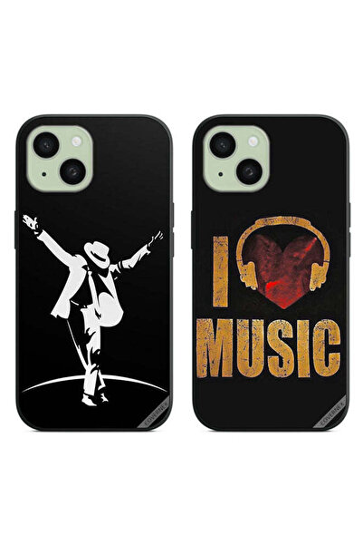 Covernex حافظتان واقيتان لهاتف Apple iPhone 15 Plus من Mj Style و i Love Music