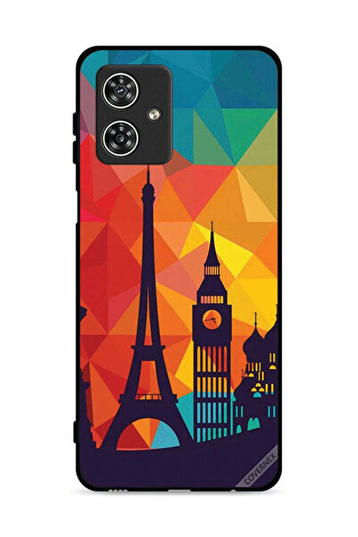Covernex غطاء حماية لهاتف موتورولا موتو جي 54 5G بنمط باريس الملون