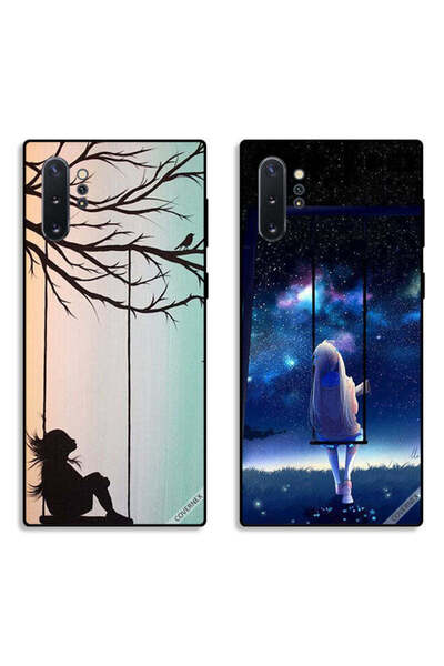Covernex حافظتان لهاتف سامسونج جالاكسي نوت 10 بلس، أغطية حماية، رسمة فنية لفت...