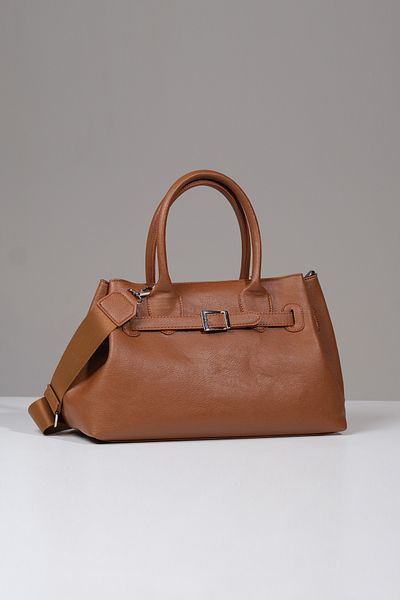 Çantacımstore Women's Kosta Leather Shopper Bag 1507 Tan