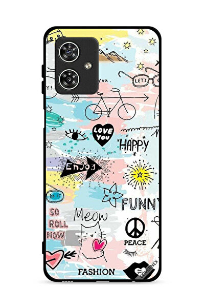 Covernex غطاء حماية لهاتف موتورولا موتو جي 54 5G بتصميم دودل مياو إنجوي