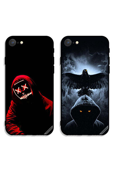 Covernex حافظتان واقيتان لهاتف Apple iPhone SE (2022) بتصميم قناع الهالوين والنسر