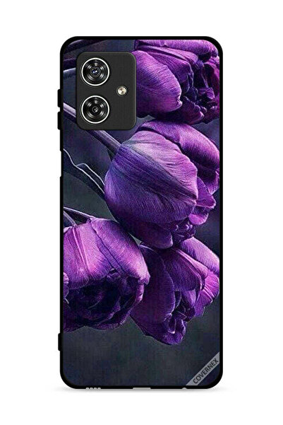Covernex غطاء حماية لهاتف موتورولا موتو جي 54 5G بنقشة زهور داكنة