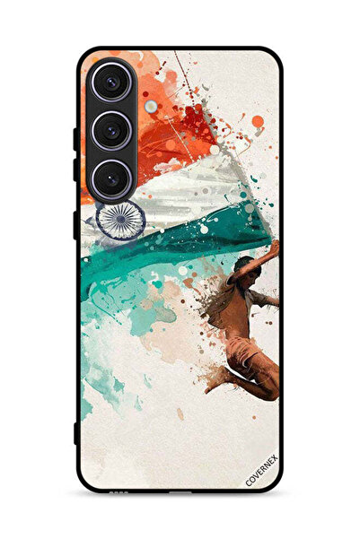 Covernex غطاء حماية لهاتف سامسونج جالاكسي S25 بلس يحمل علم الهند أثناء الطيران