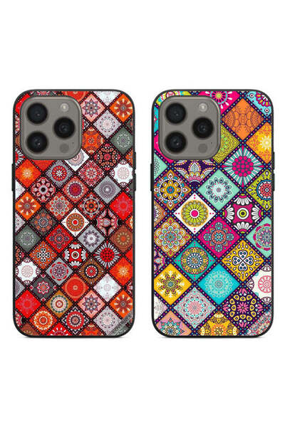 Covernex حافظتان لهاتف Apple iPhone 15 Pro Max، أغطية حماية بتصميم ماندالا وش...