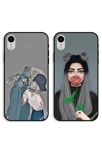Covernex حافظتان واقيتان لهاتف Apple iPhone XR، بتصميم فتاة ترتدي معطفًا وفنً...