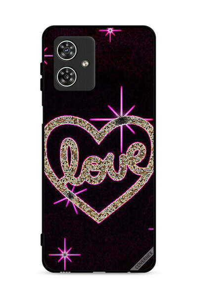 Covernex غطاء حماية لهاتف موتورولا موتو جي 54 5G بنقشة قلب الحب