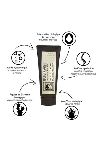 PANIER DES SENS Anti-pollution face gel cream - Hydration and Energy
